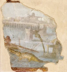 Wall Fragment with a Nile Landscape